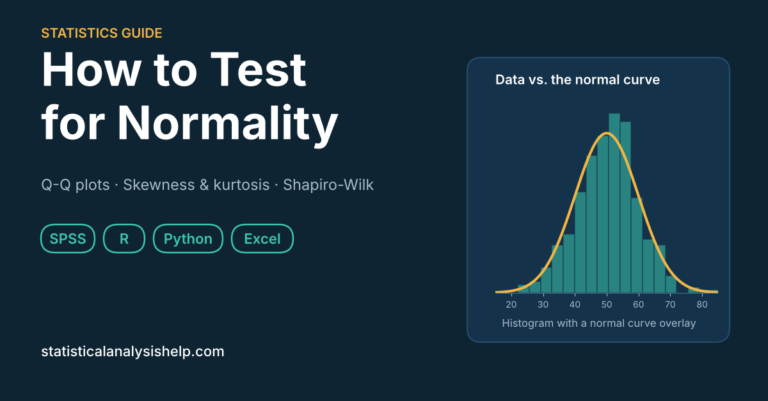 How to test for normality using a Q-Q plot and the Shapiro-Wilk test in SPSS, R, Python and Excel
